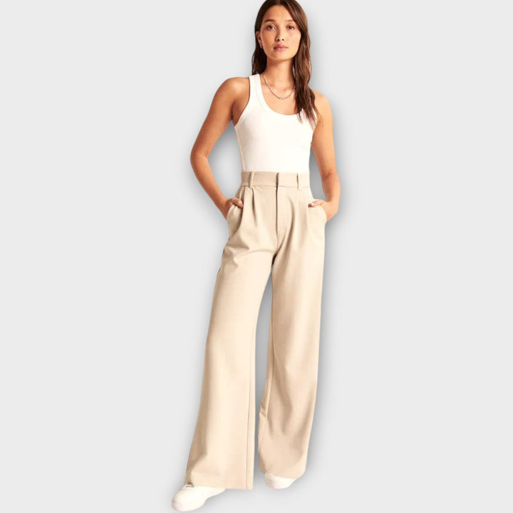 Wide-Leg Tailored Pants
