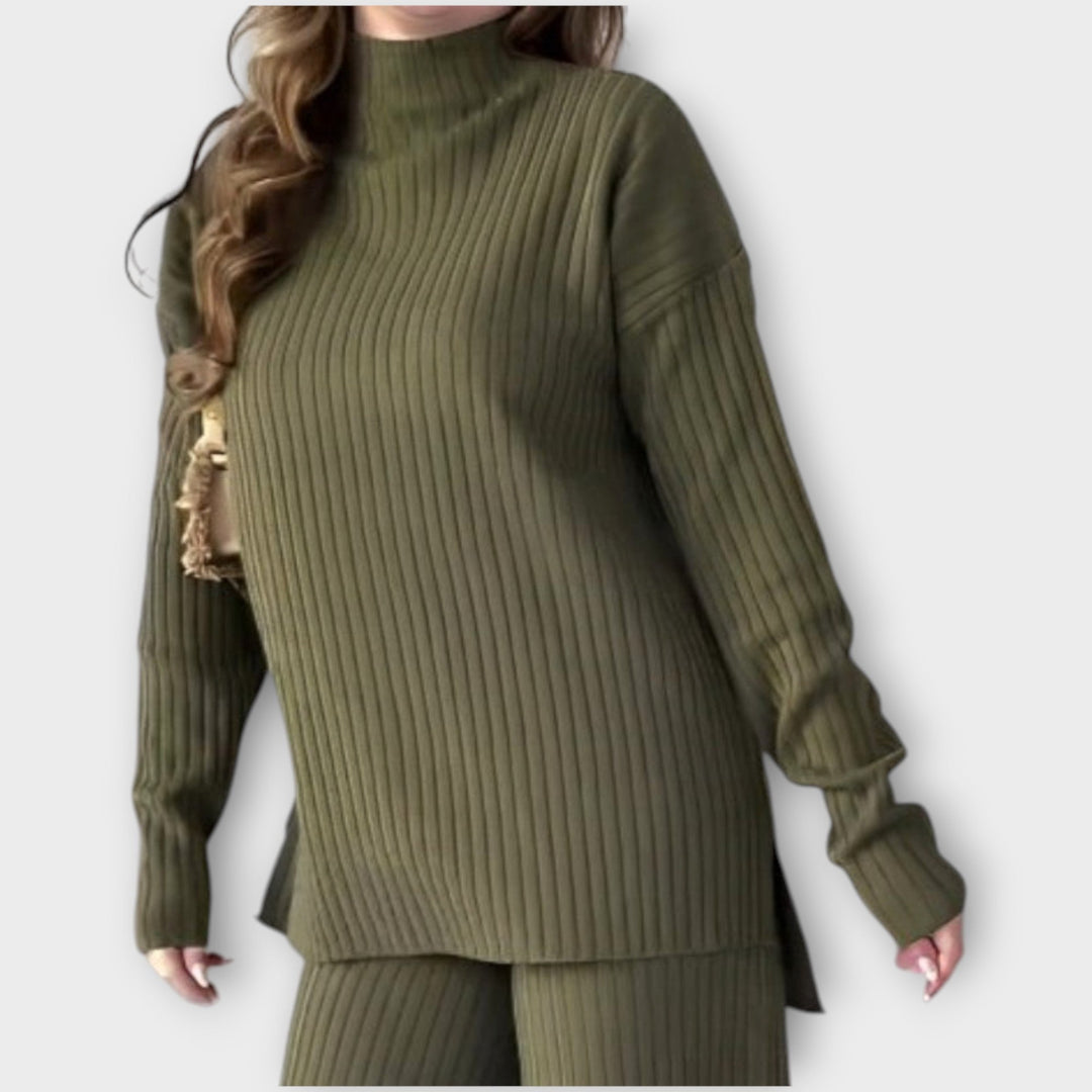 Ribbed Knit Two-Piece Set