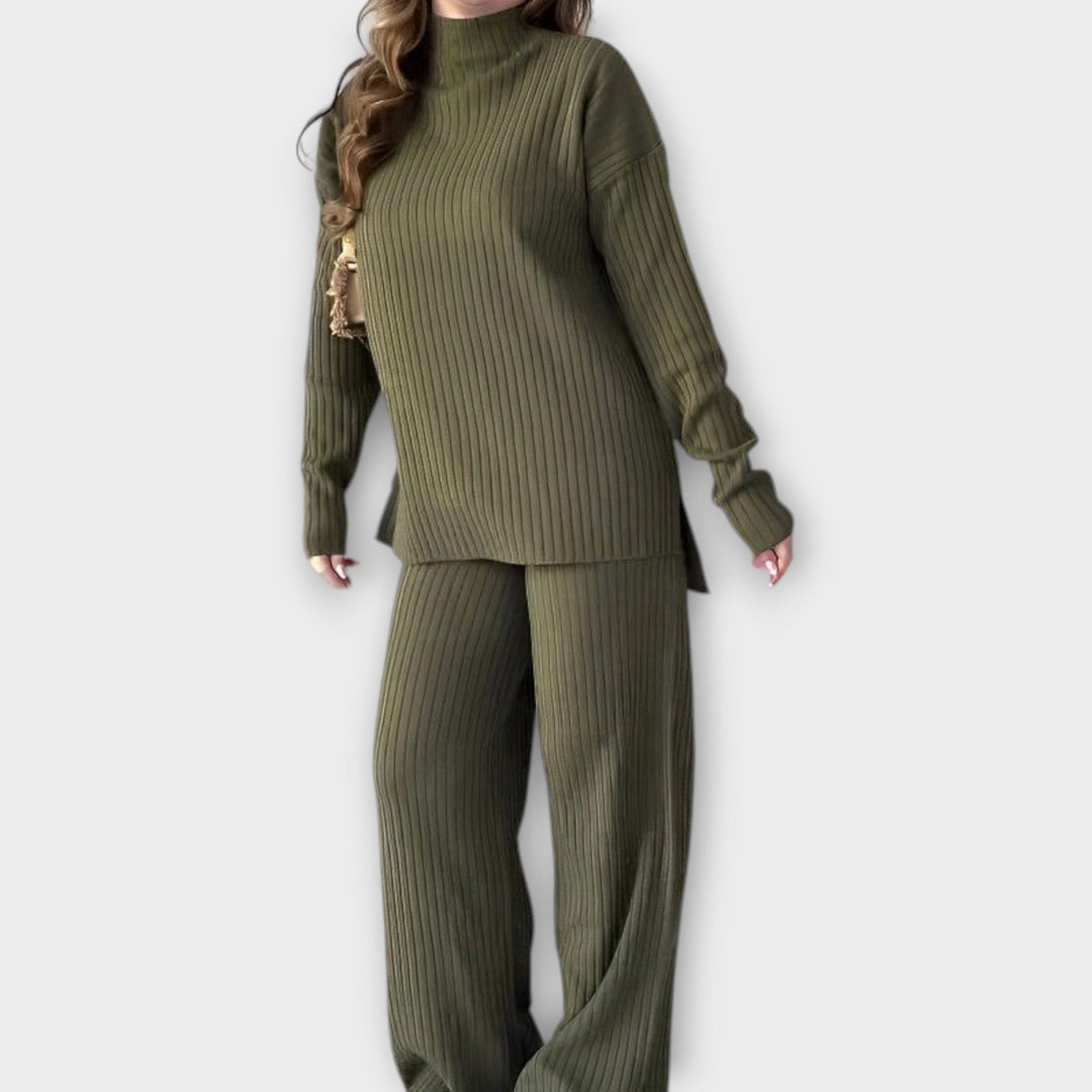Ribbed Knit Two-Piece Set