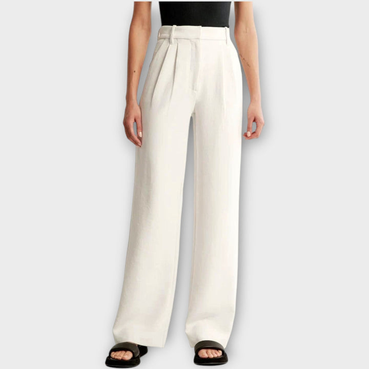 Wide-Leg Tailored Pants