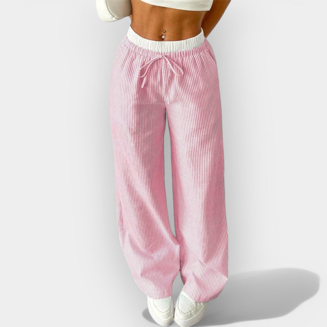 Striped Wide Trousers