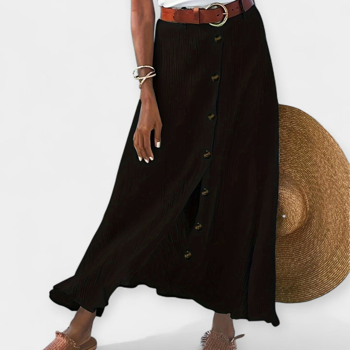 Sheer Midi Skirt with Split