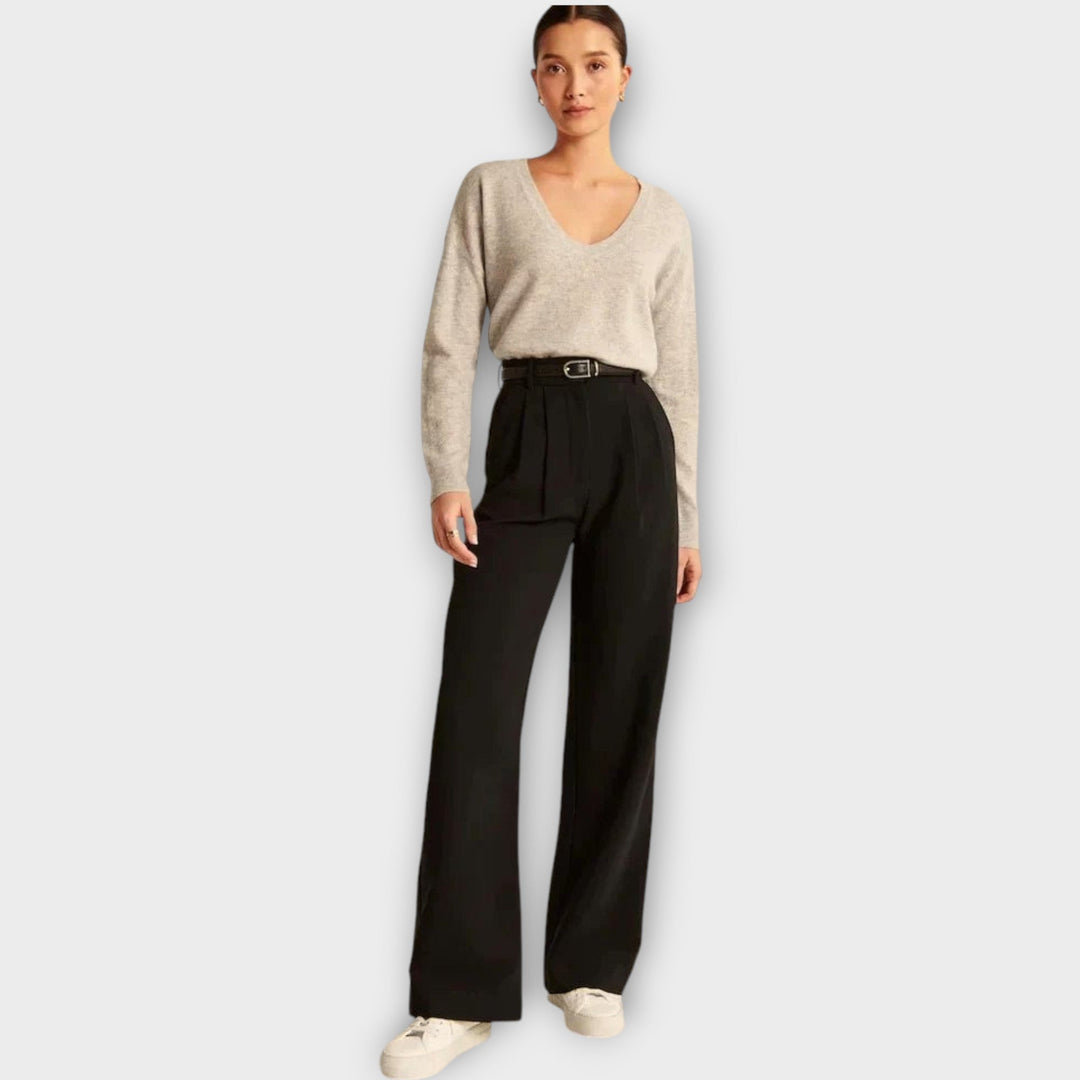 Wide-Leg Tailored Pants