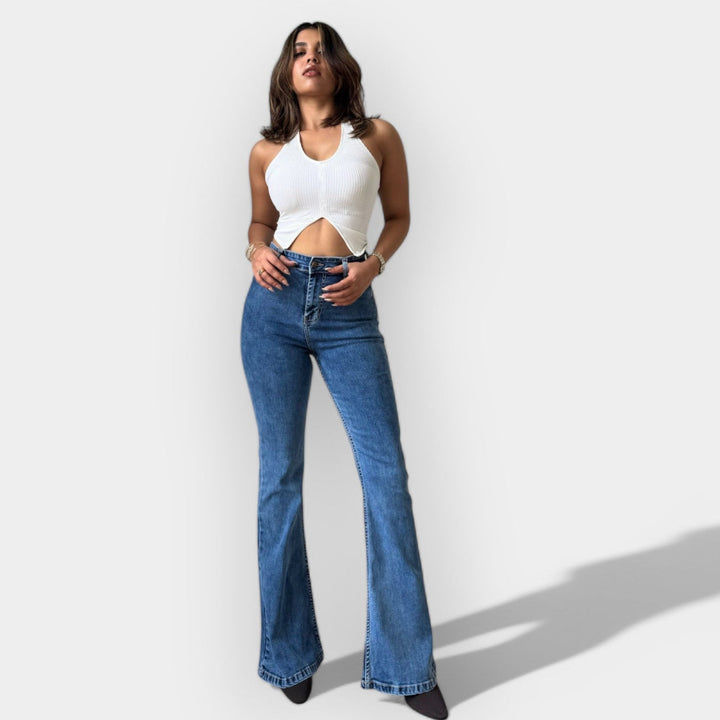 High-Waisted Flare Jeans