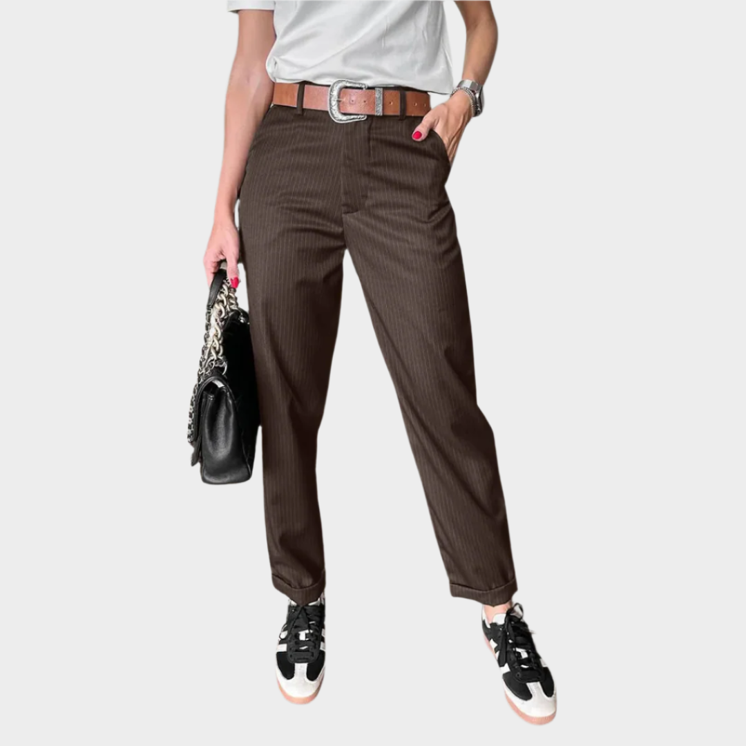 Elegant Trousers with Stitching