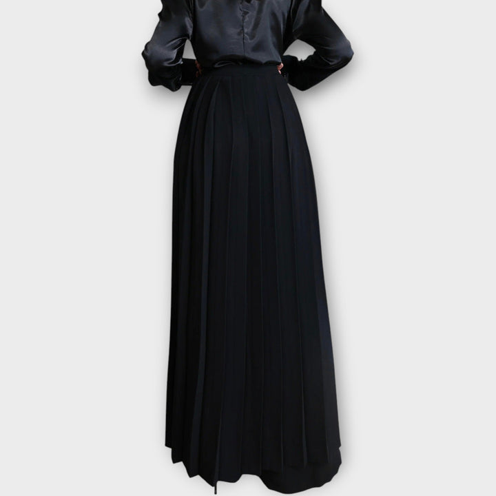 Pleated Wrap Wide Leg Pants