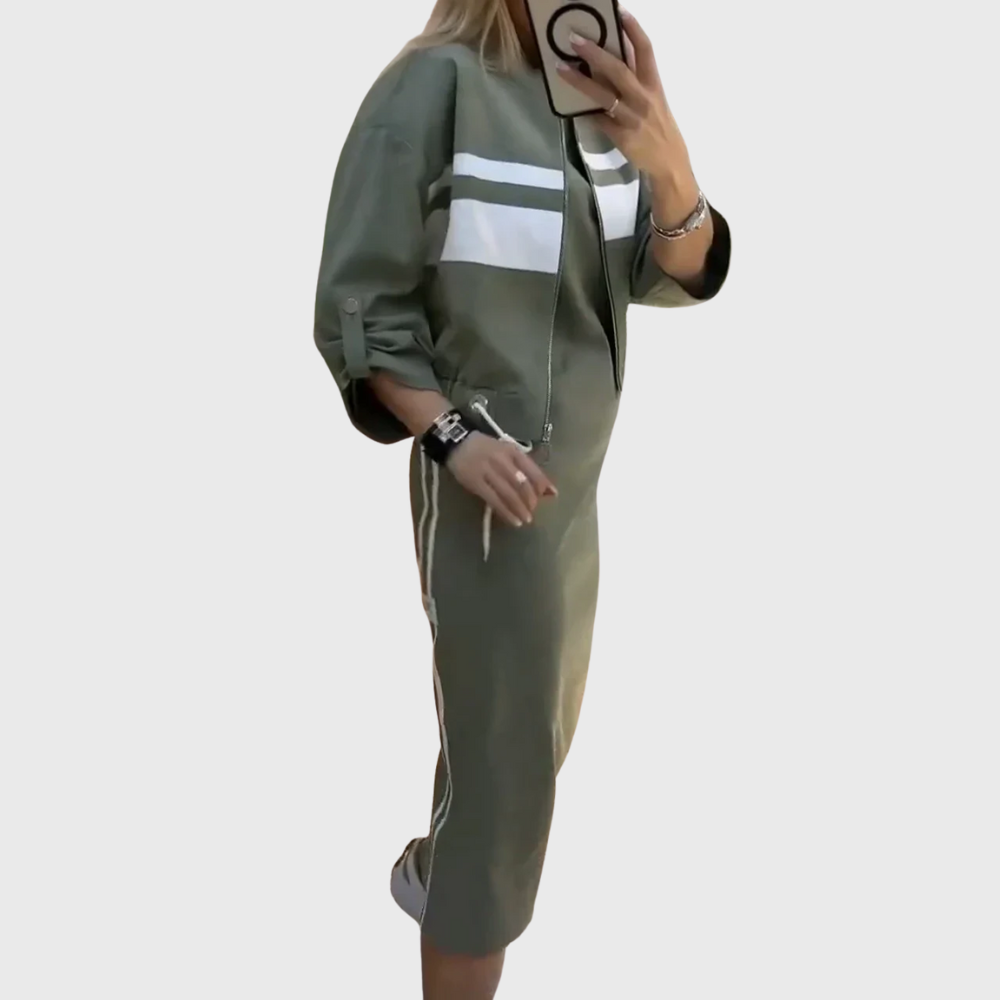 Casual Two-Piece Skirt Tracksuit Set