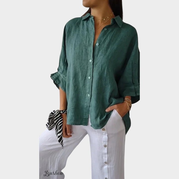 Relaxed Button-Up Everyday Blouse