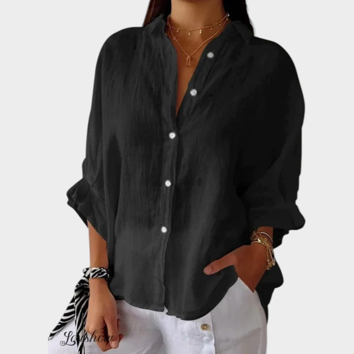 Relaxed Button-Up Everyday Blouse