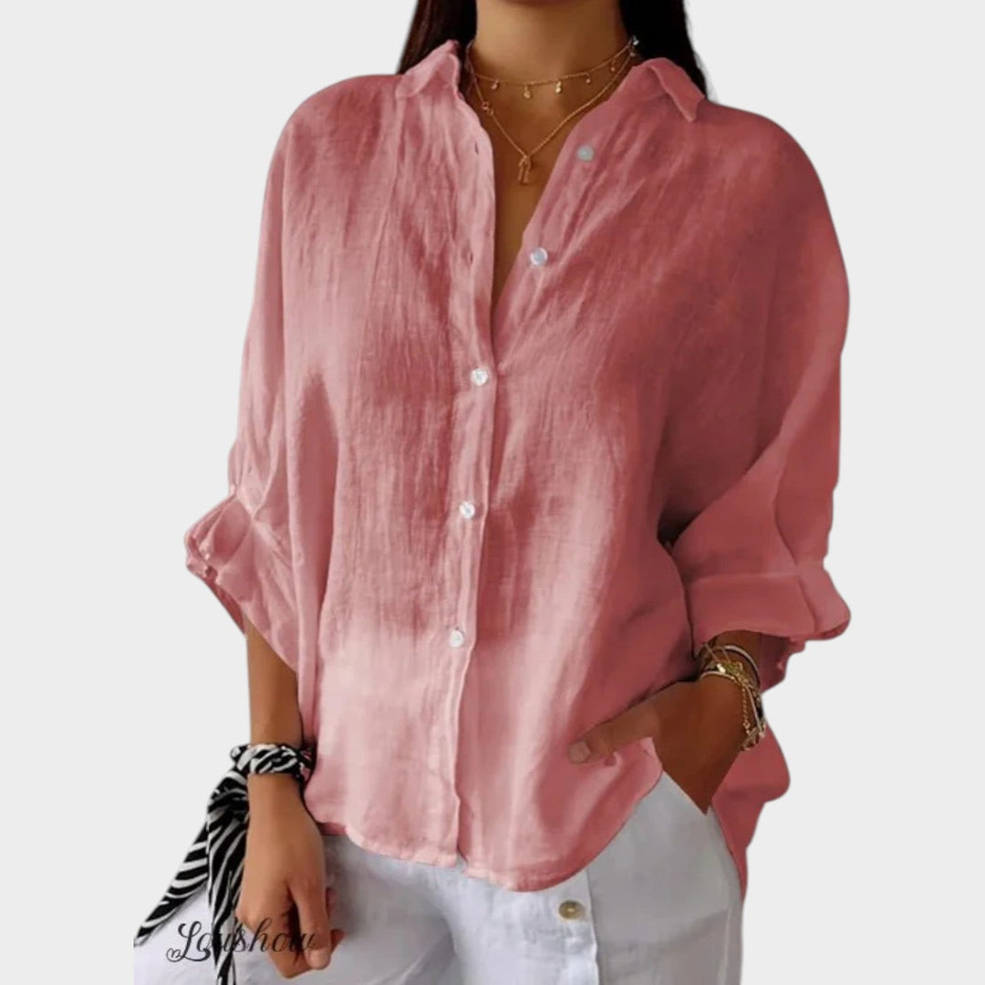 Relaxed Button-Up Everyday Blouse