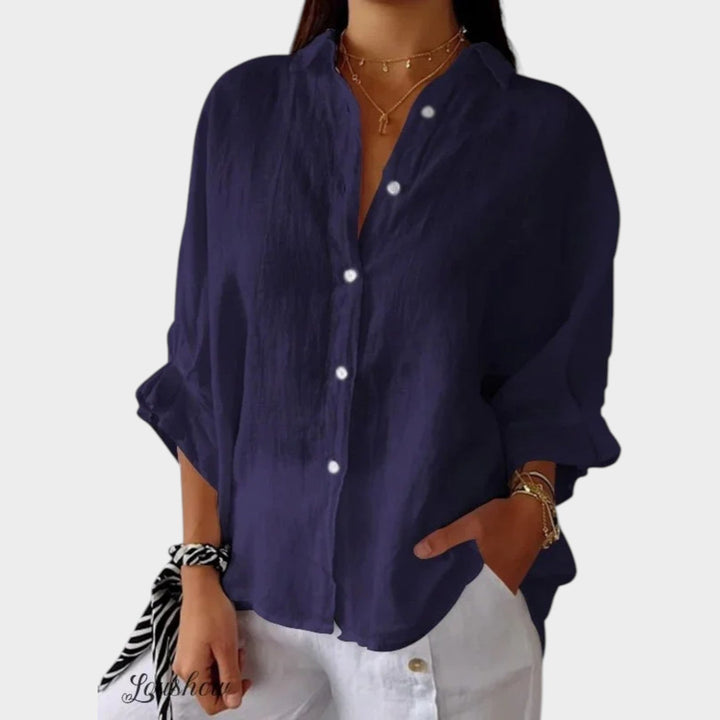 Relaxed Button-Up Everyday Blouse