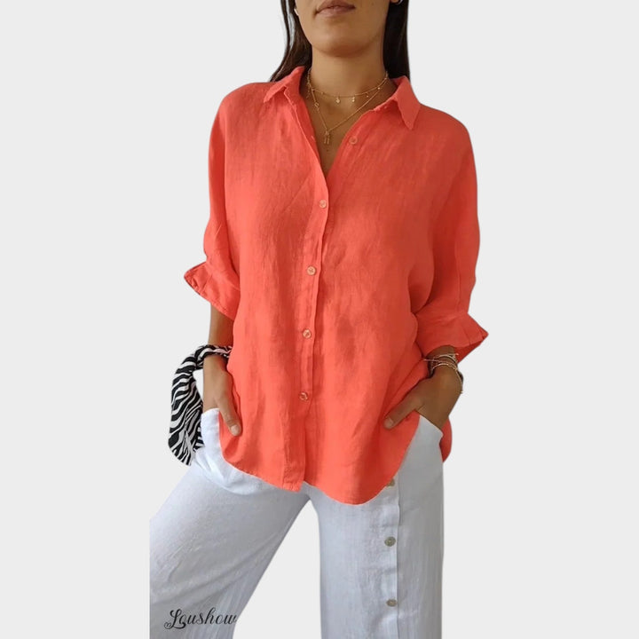 Relaxed Button-Up Everyday Blouse